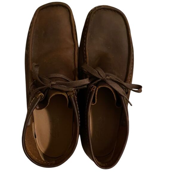 Clarks Classic Brown Leather Wallabee Chukka Boots‎ Moccasin Style Comfort Shoes